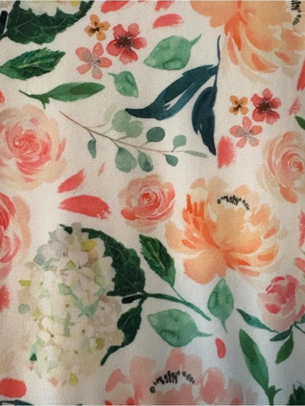 Cheeky Plum Farrah long sleeve coral and green floral leotard size 6